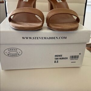 Steve Madden Irenee Block Heel Sandals - Brown